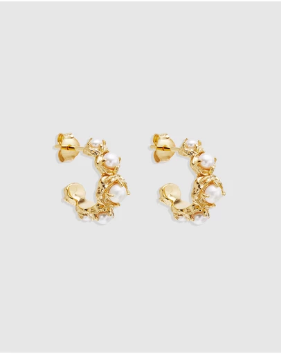 By Charlotte - Peace Within Pearl Hoops