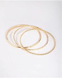 Lovisa - Gold Plated Mixed Bangle Pack