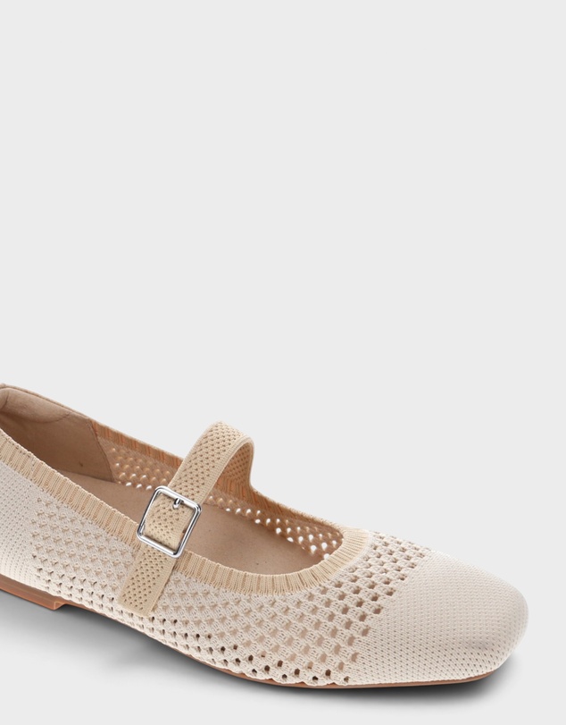 Mia Vita - Violet Open Knit Flat - Natural