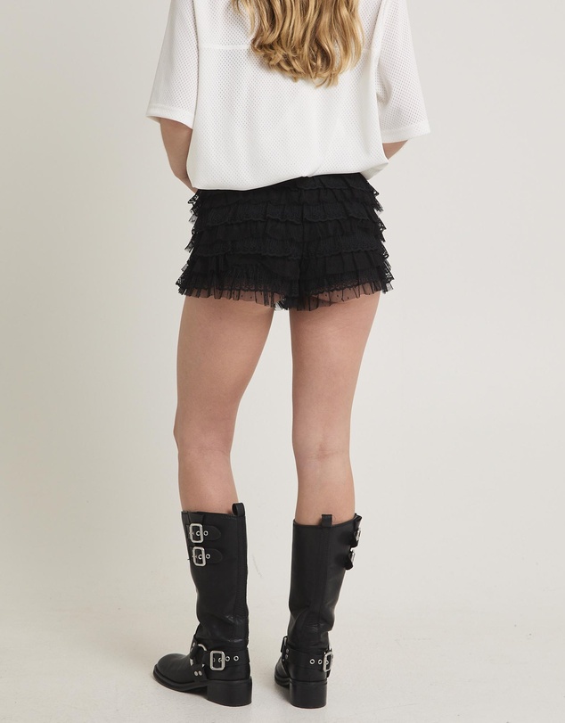 Insight - Heartbreaker Lace Ruffle Shorts