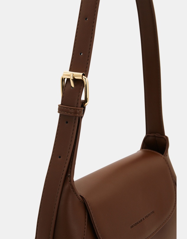 Morgan & Taylor - Kiara Shoulder Bag in Chocolate Brown