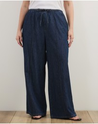 Atmos&Here Curvy - Alma Denim Chambray Pants