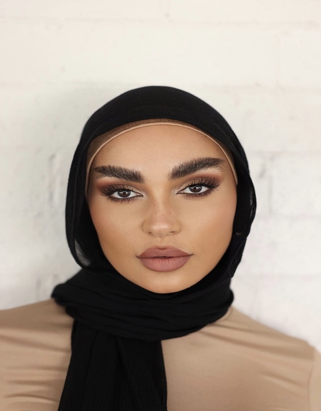 Mod Squad - Luxe Rayon Hijab Frayed Edge - MIDNIGHT 6