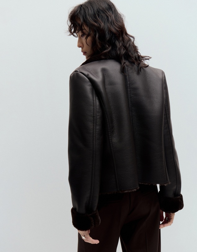 M.N.G - Faux Fur Biker Jacket