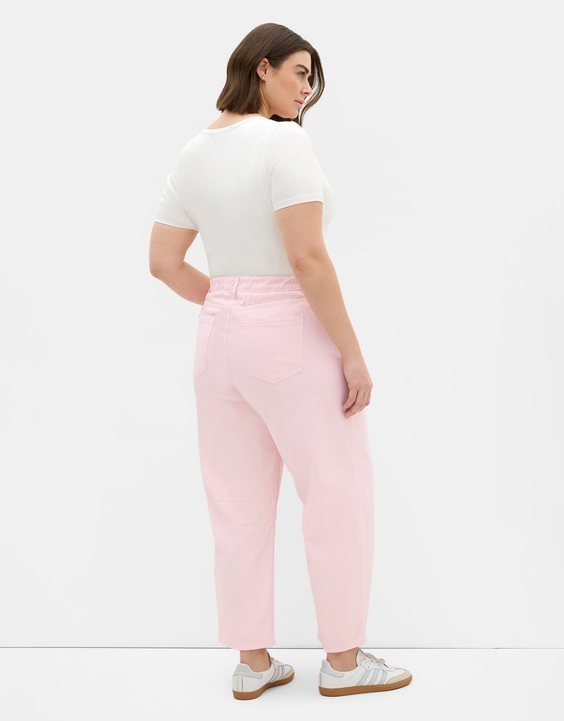 City Chic - Plus size Harley Fit Jas Barrel Leg Ankle Grazer Jean - heavenly pink