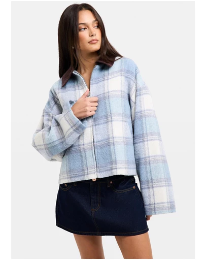 Subtitled - Nevada Plaid Oversized Jacket