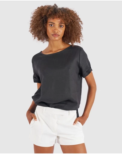CAMIXA - Teena Linen T-shirt Top