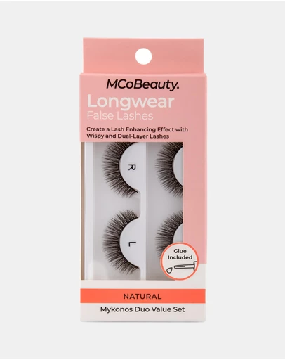 MCoBeauty - Longwear False Lashes Natural Duo Set - Mykonos
