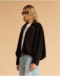 MVN - Faux Suede Bomber Jacket