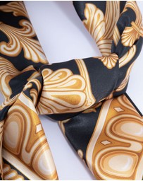 Lovisa - Black Fabric Vintage Double Print Scarf
