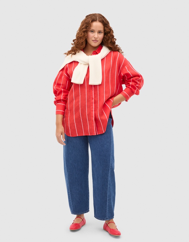 Seed Heritage - Stripe Linen Oversized Shirt