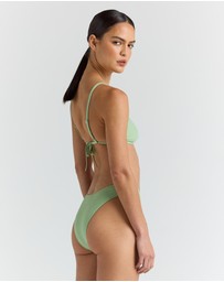 Poolside Paradiso - Poolside Bralette Tri Tie Bikini Top - Palm