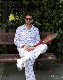 Sant And Abel - Men's Tennis Navy Long PJ Set