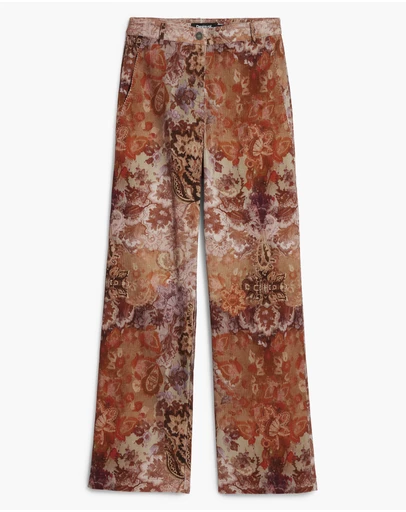 Desigual - Paisley corduroy pants