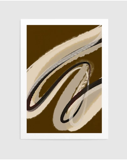 Olive et Oriel - Espressostrokes No 4 by Treechild Art Print