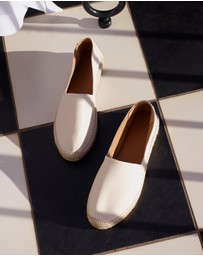 Trenery - Tallow Espadrille Flat in Oyster