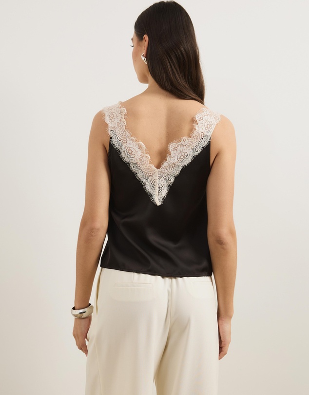 Atmos&Here - Ayla Contrast Lace Insert Top