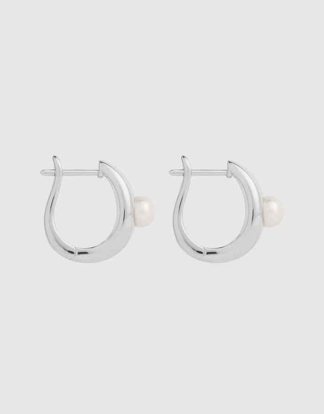 Najo - Tropica Silver Pearl Earring