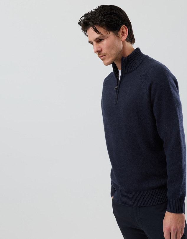 Wayver - Half Zip Wool Blend Knit