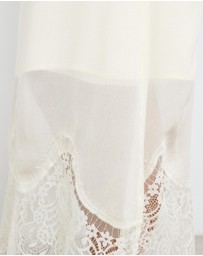 AERE - Alina Lace Trim Slip Skirt