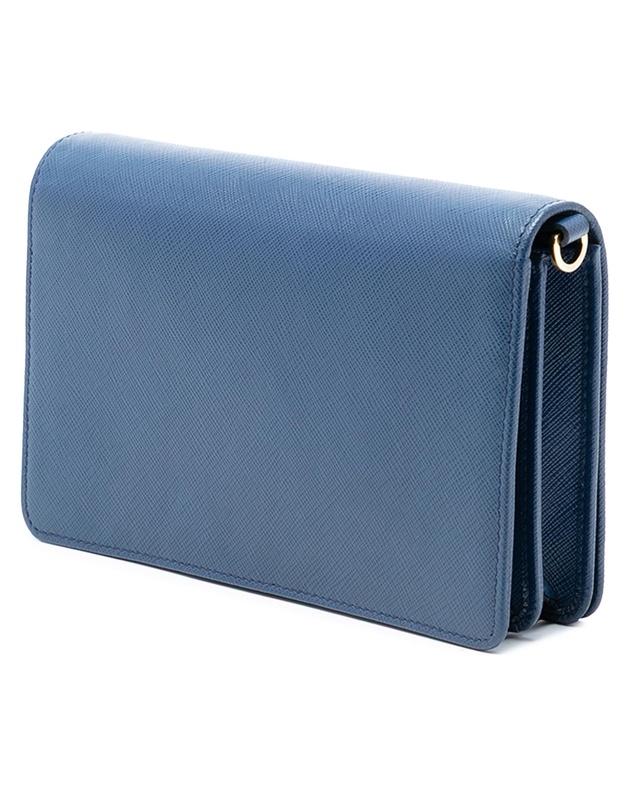 Pre-Loved by Azura Reborn - Pre-Loved Saffiano Lux Monochrome Wallet on Chain