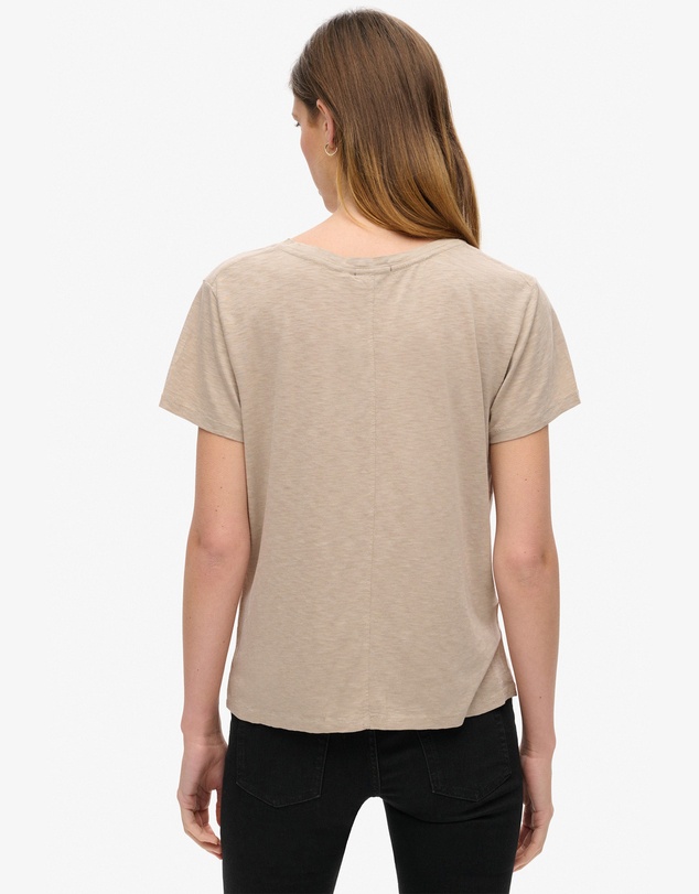 Superdry - Studios Slub Embroidered Vee Tee