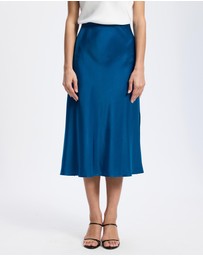 Mossée - Lily Midi Silk Skirt