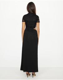 Dazie - Romance Cutout Lace Maxi Dress