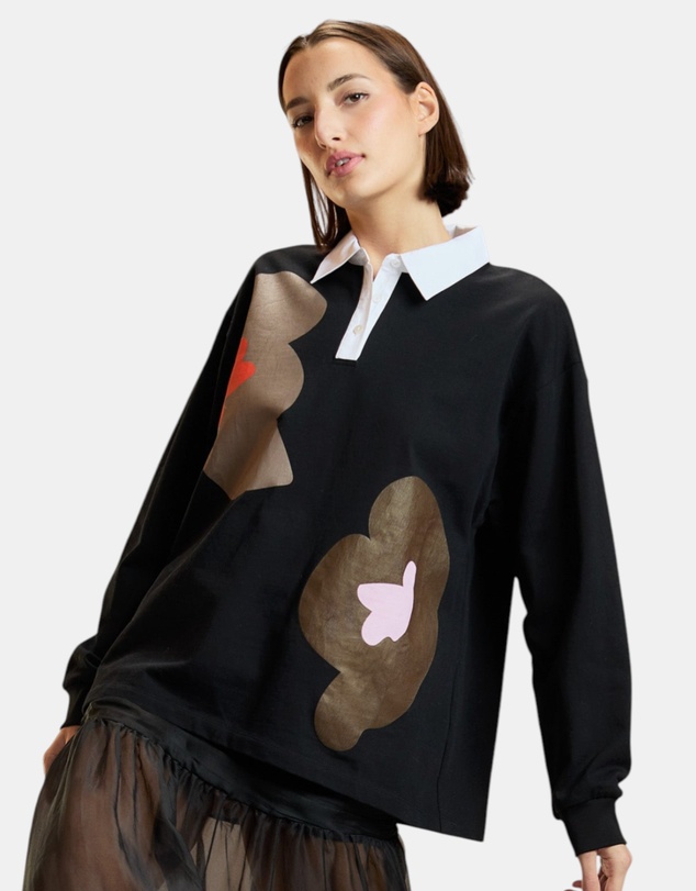 Cynthia Rowley - Printed Cotton Rugby Shirt
