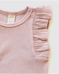 WITH LOVE FOR KIDS - Shimmy Wide Rib Tank Onesie - Babies