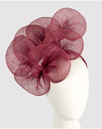 Max Alexander - Large Lilly Wine Flower Fascinator