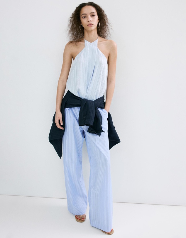 M.N.G - Pinstripe Lyocell Trousers