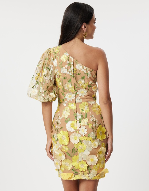 Honey and Beau - Enchanted Garden One Sleeve Dress
