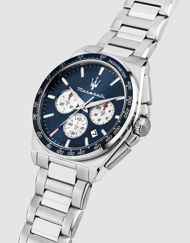Maserati - Maserati Velocita 43mm Chrono Blue Dial Stainless Steel Strap Watch