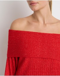 Dazie - Romee Off The Shoulder Knit Jumper