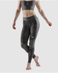 SKINS - SKINS Compression Women's Series-3 Clothing Long Tight Charcoal Angle