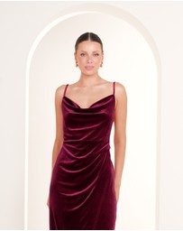 Pilgrim - Lauren Cowl Velvet Maxi Dress