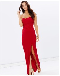 SKIVA - Strapless Evening Dress with Split