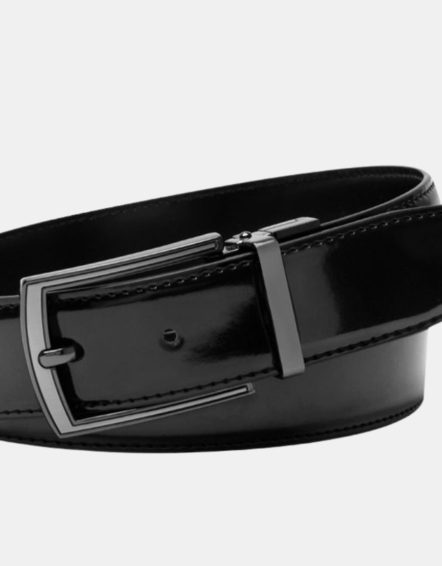 Buckle - Cypress. Australian Made Patent Reversible Leather Belt. 35mm width.