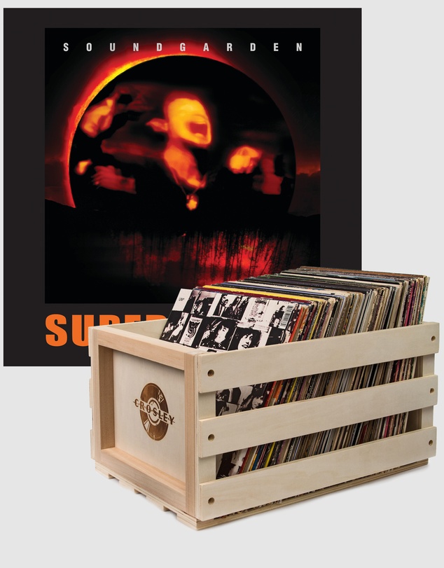 Universal Music - Crosley Record Storage Crate & Soundgarden Superunknown - Double Vinyl Album Bundle
