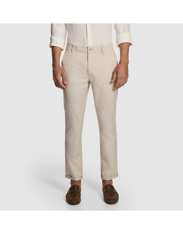 yd. - Rafael Check Slim Chino