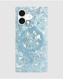Flaunt - Flaunt Square Icy Blue Pearl MagSafe Case for 17 iPhone