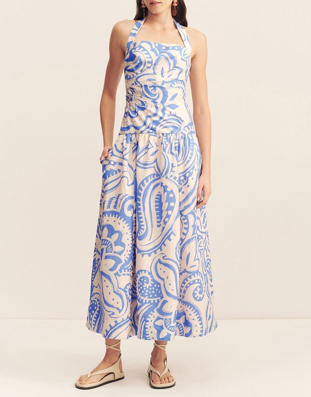 Shona Joy - Francis Draped Halter Midi Dress