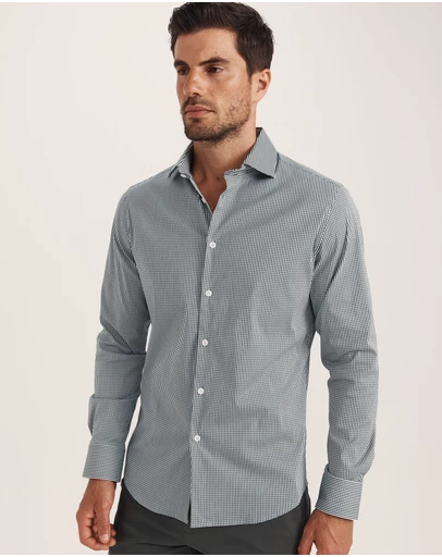 SABA - Lucian Long Sleeve Stretch Check Shirt