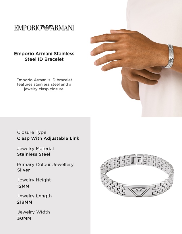 Emporio Armani - Silver Tone Bracelet