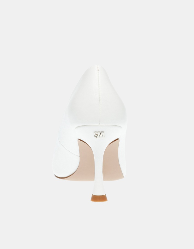Steve Madden - Can-Do White Leather Heels