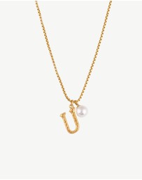Zahar - Pearl Letter U Necklace