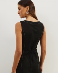 Atmos&Here - Cara Contrast Bind Midi Dress