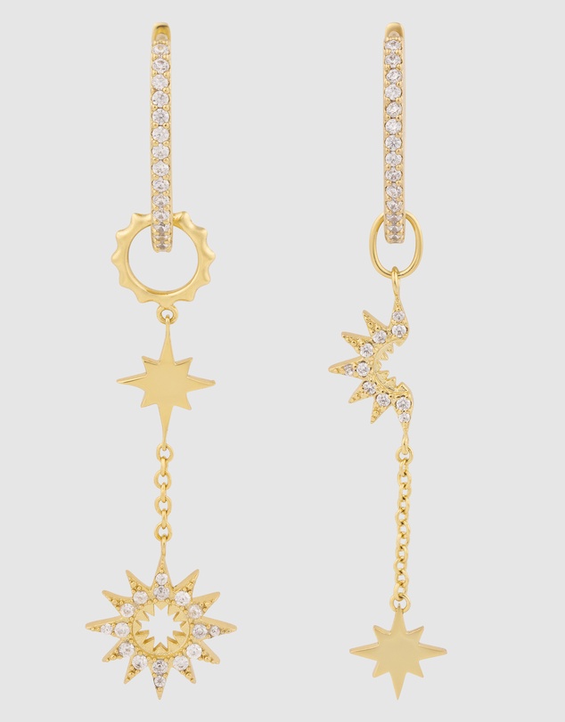 Wanderlust + Co - Sunlit Nova Gold Drop Earrings