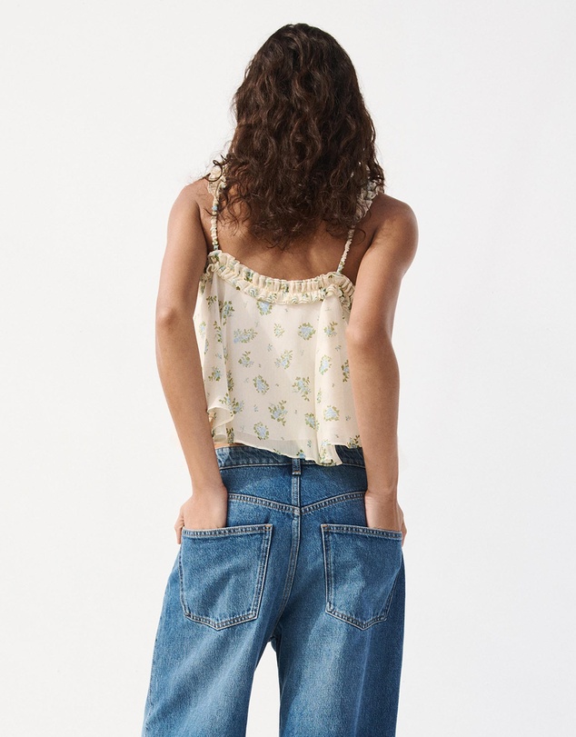 M.N.G - Floral Top with Tie Details